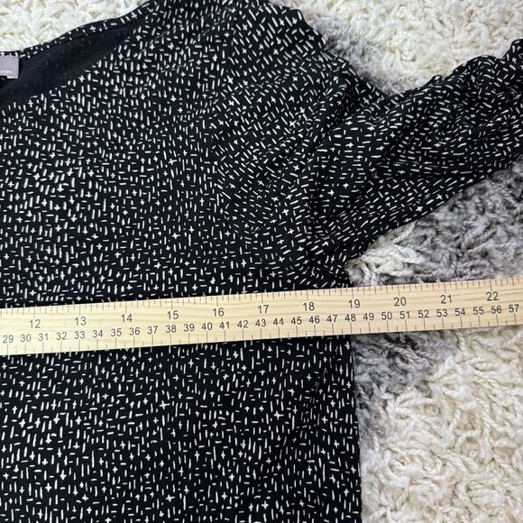 J Jill‎ Wearever Collection Tunic Top Med Black White Slinky Knit - Picture 8 of 8